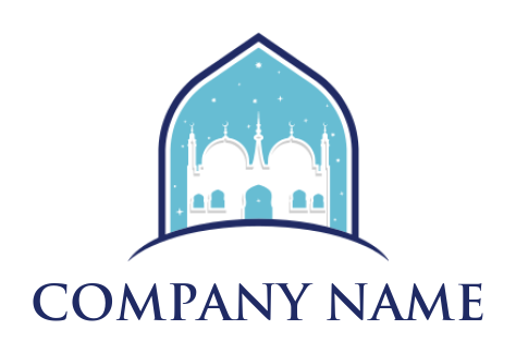 create a religious logo Muslim mosque in dome shape - logodesign.net