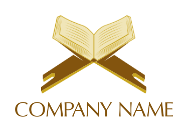 religious logo maker open book on stand - logodesign.net